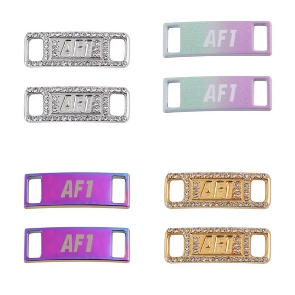 5 PAIRS of Nike Air Force 1 Lace Buckle Lace Tag Dubrae - Many Different Colors - Picture 4 of 4